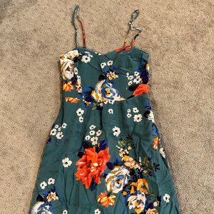 Anthropologie Moulinette Soeurs Verdant Silk Slip Dress Floral Size 0